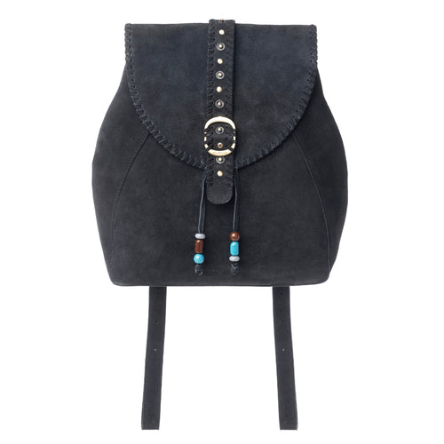 Yellowstone Ironwood Studded Suede Leather Concealed Carry Bag in Shadow Black