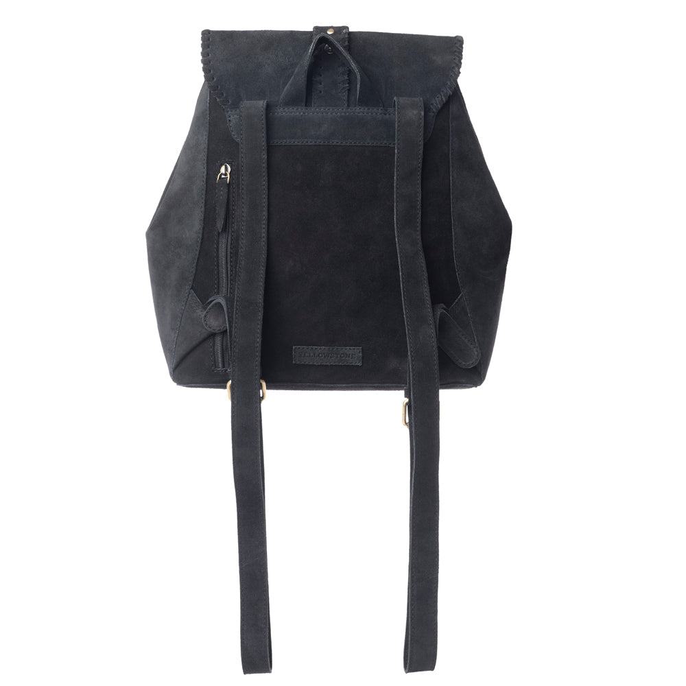 Yellowstone Ironwood Studded Suede Leather Concealed Carry Bag in Shadow Black
