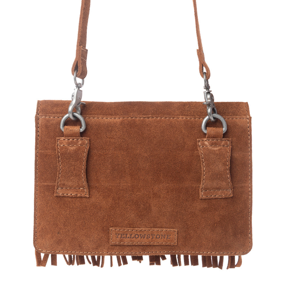 Yellowstone Highland Range Suede Leather Belt Bag in Desert Tan
