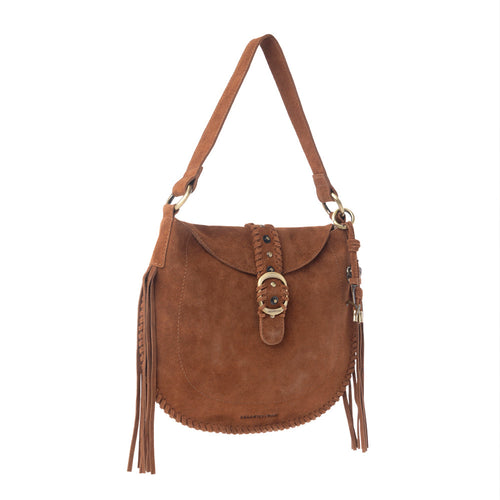 Yellowstone Westbrook Suede Leather Bag in Amber Dusk