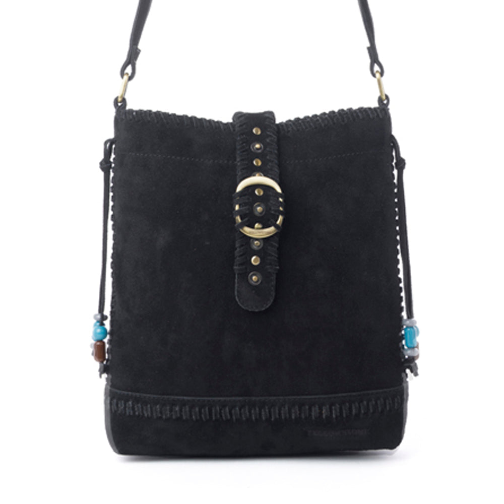 Yellowstone Stonecrest Suede Leather Concealed Carry Bag in Charcoal Black