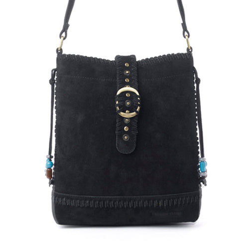 Yellowstone Stonecrest Suede Leather Concealed Carry Bag in Charcoal Black
