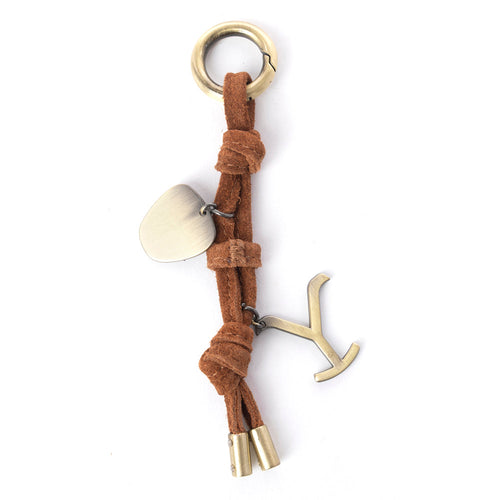 Yellowstone Lariat Loop Leather Key Fob in Warm Ochre