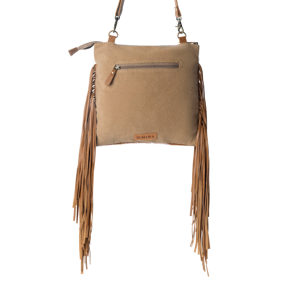 Tumbleweed Trail Fringed hand-tooled bag for women in Light Brown