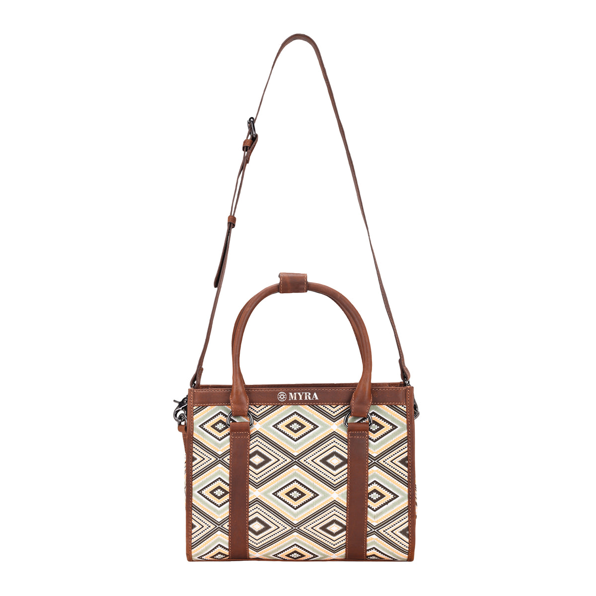 Nuevas Vistas Crossbody Bag in olive and yellow