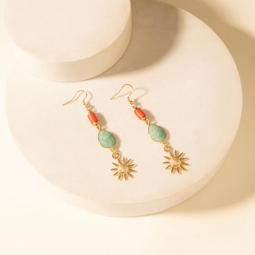 Dawnflare Drop Earrings in Desert Turquoise