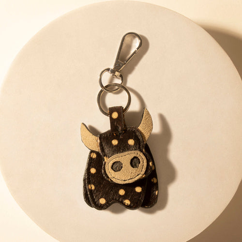 Outpost Bull Keychain in Desert Hide Mix