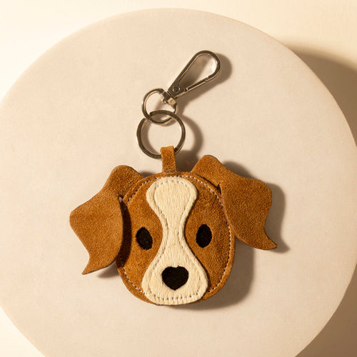 Ranch Pup Charm Keychain in Rawhide Tan Mix
