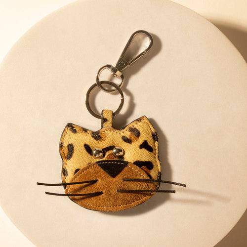 Calico Ridge Cat Keychain in Desert Hide Mix