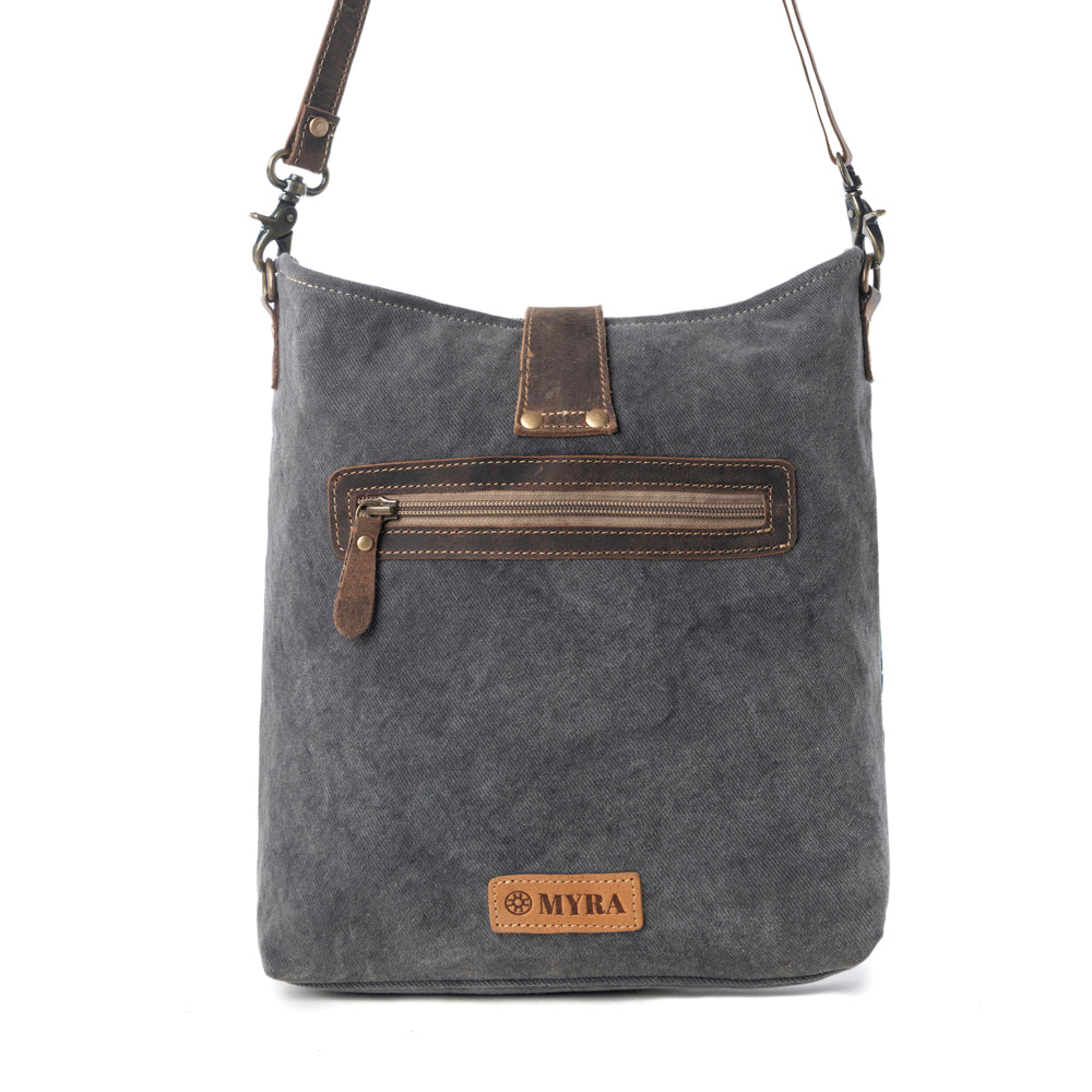 Wovenstone Western shoulder Bag for Women in green with Aztec detail
