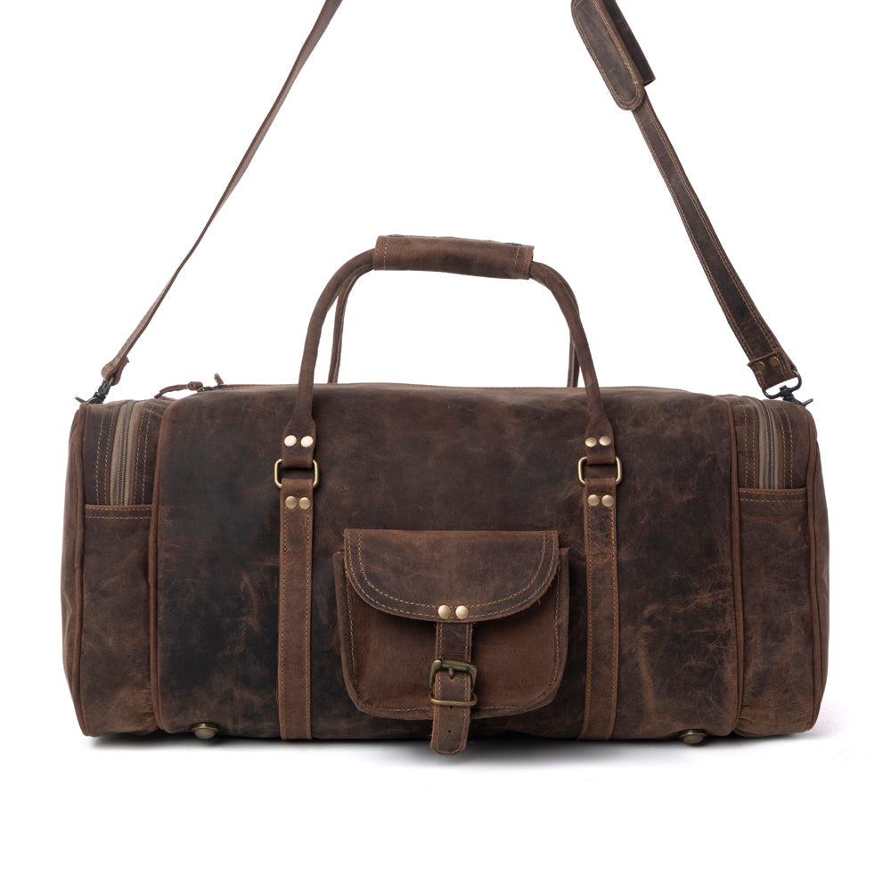 Redmont Leather Traveller Bag in Dark Mahogany