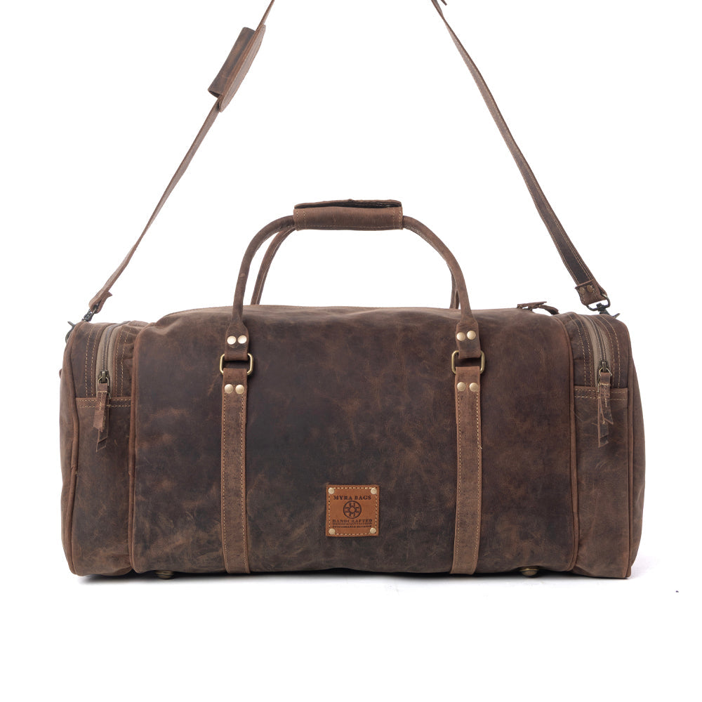 Redmont Leather Traveller Bag in Dark Mahogany