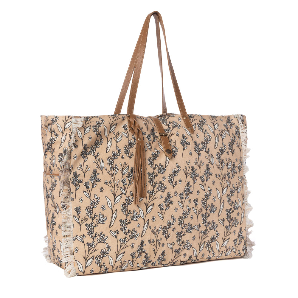 Brookside Cotton & Leather Weekender Bag Variant Combo