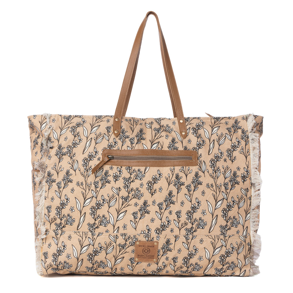 Brookside Cotton & Leather Weekender Bag Variant Combo