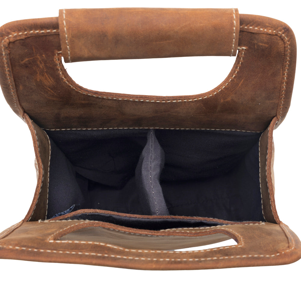 Cypress Field Hairon Leather Wine Bottle Holder Variant Combo