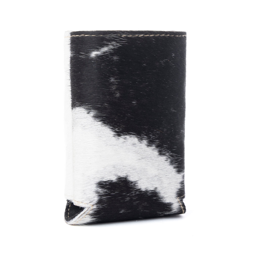 Birch Valley Hairon Leather Beer Can Holder in Ivory Slate