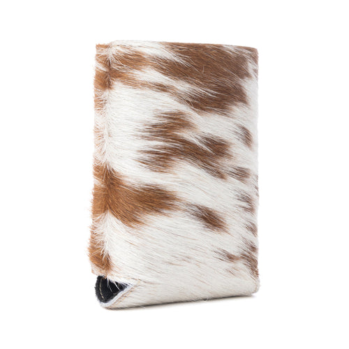 Birch Valley Hairon Leather Beer Can Holder in Toffee Cream