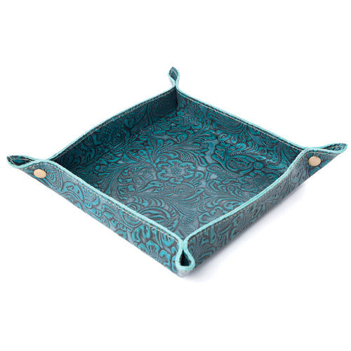 Copperwind Leather Tray in Clay Horizon