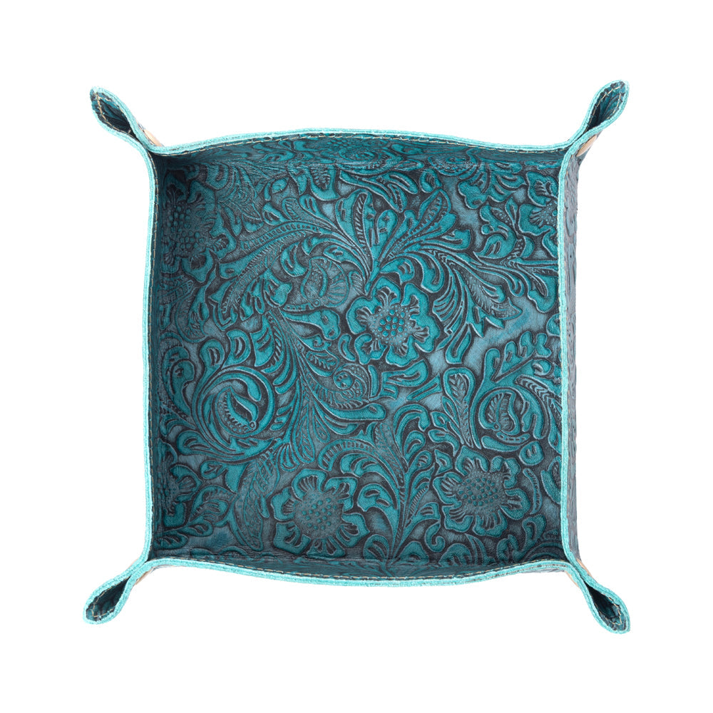 Copperwind Leather Tray in Clay Horizon