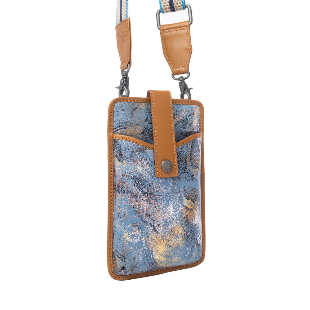 Cedar Snake Print Leather Cell Phone Holder Variant Combo