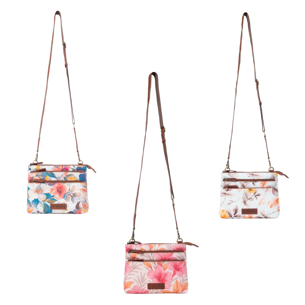 Maple Ridge Cotton & Leather Crossbody Bag Variant Combo