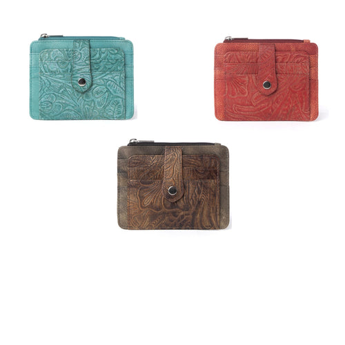 Driftwood Cove Embossed Leather Credit Card Holder Variant Combo