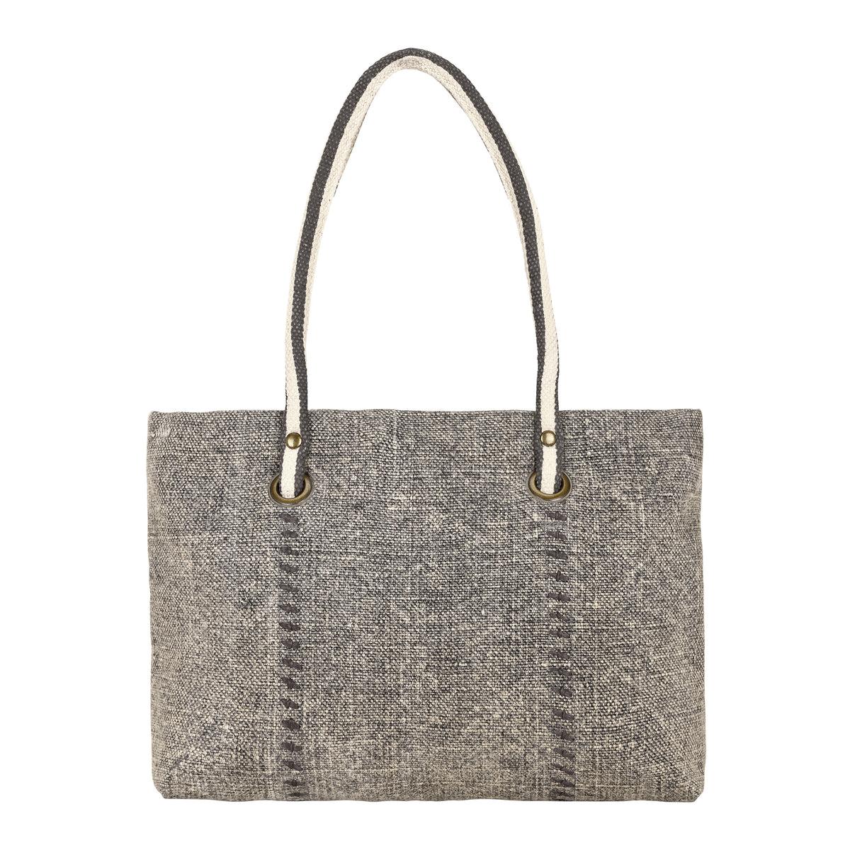 Cottontop Tote Bag for Women in sand grain with jute weave