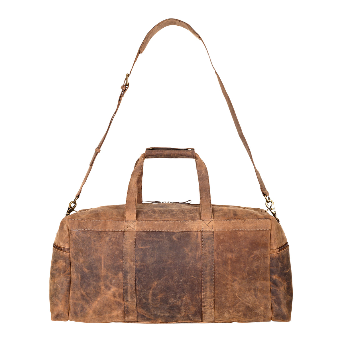 Ridgehaven Traveller Bag in brown wide with detachable shoulder strap