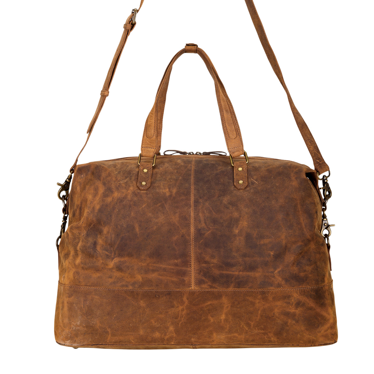 Ridgehaven Traveller Bag in brown large with detachable shoulder strap