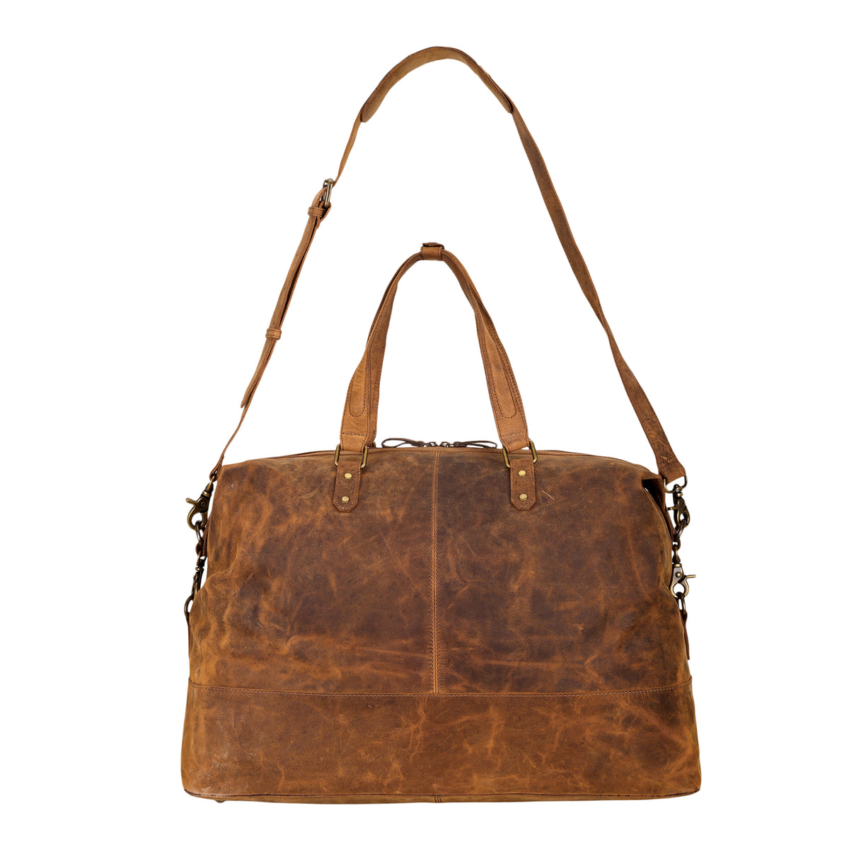 Ridgehaven Traveller Bag in brown large with detachable shoulder strap