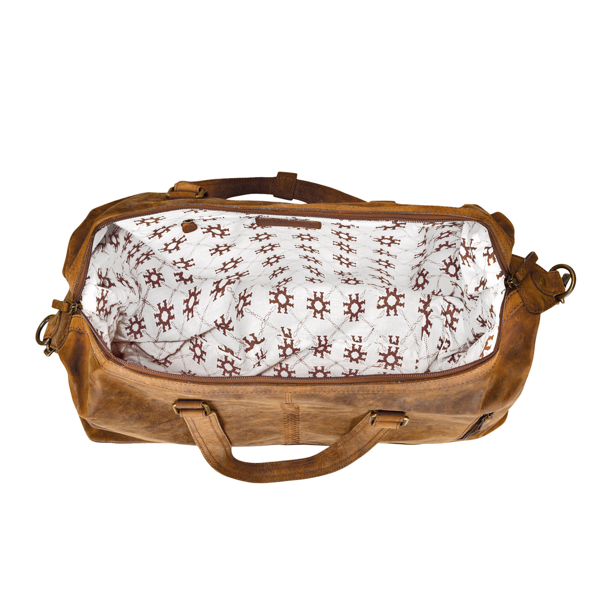 Ridgehaven Traveller Bag in brown large with detachable shoulder strap