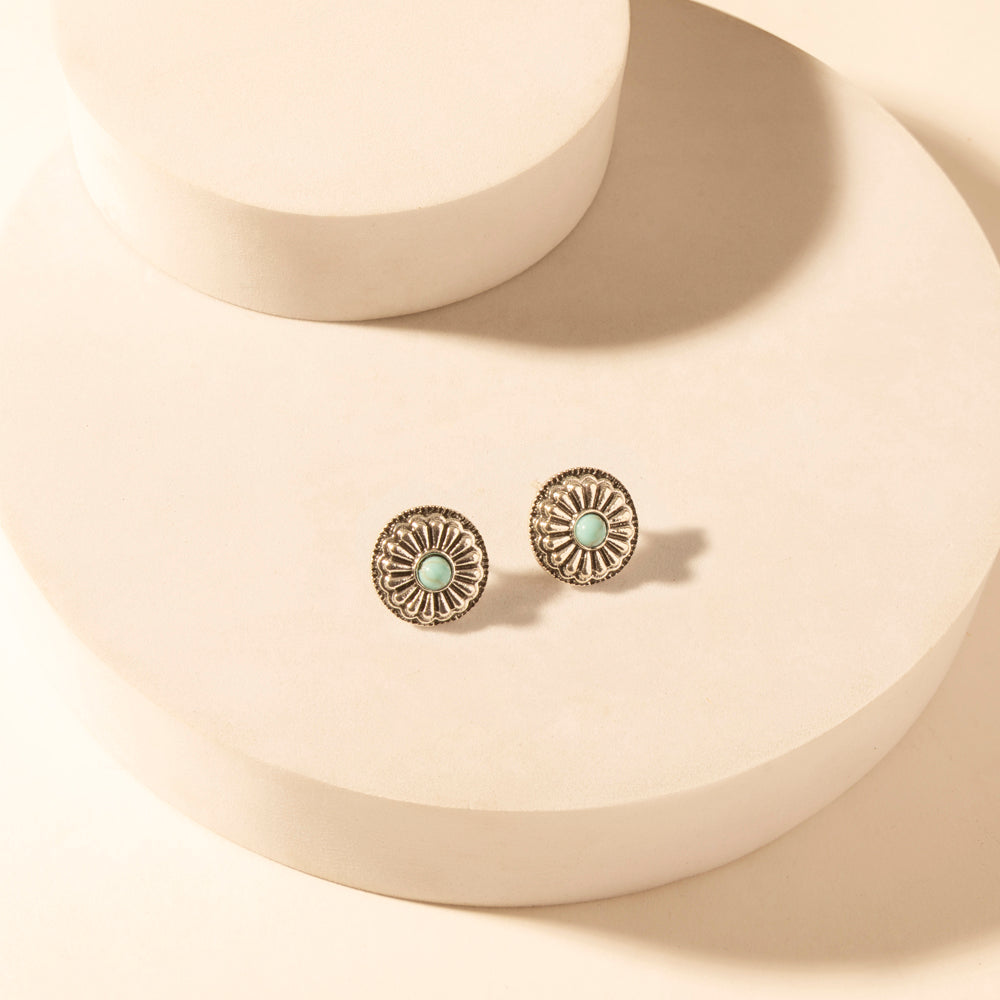 Sonoran Stud Set in with turquoise detail in premium style