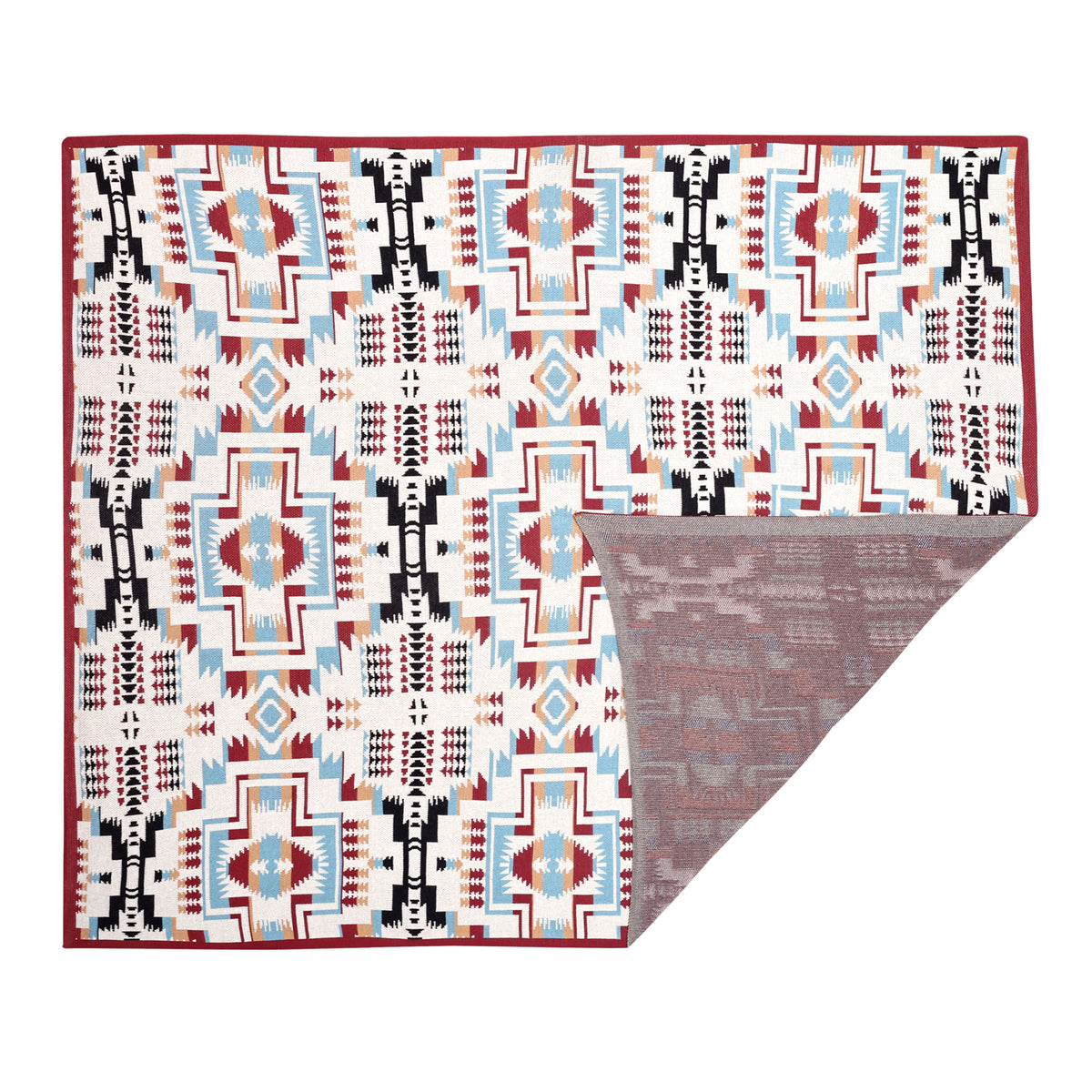 Gloaming Southwestern Cotton Knitted Throw in ivory
