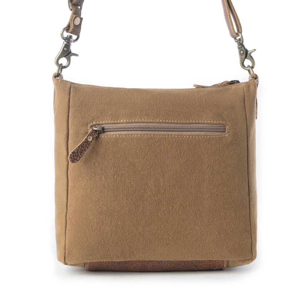 Crestbloom Vintage Crossbody Bag for Women in navy with print detail