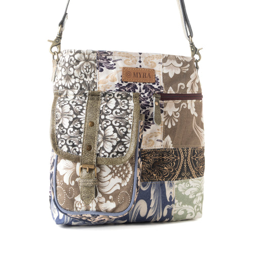 Mossbloom upcycled canvas Bag for Women in olive