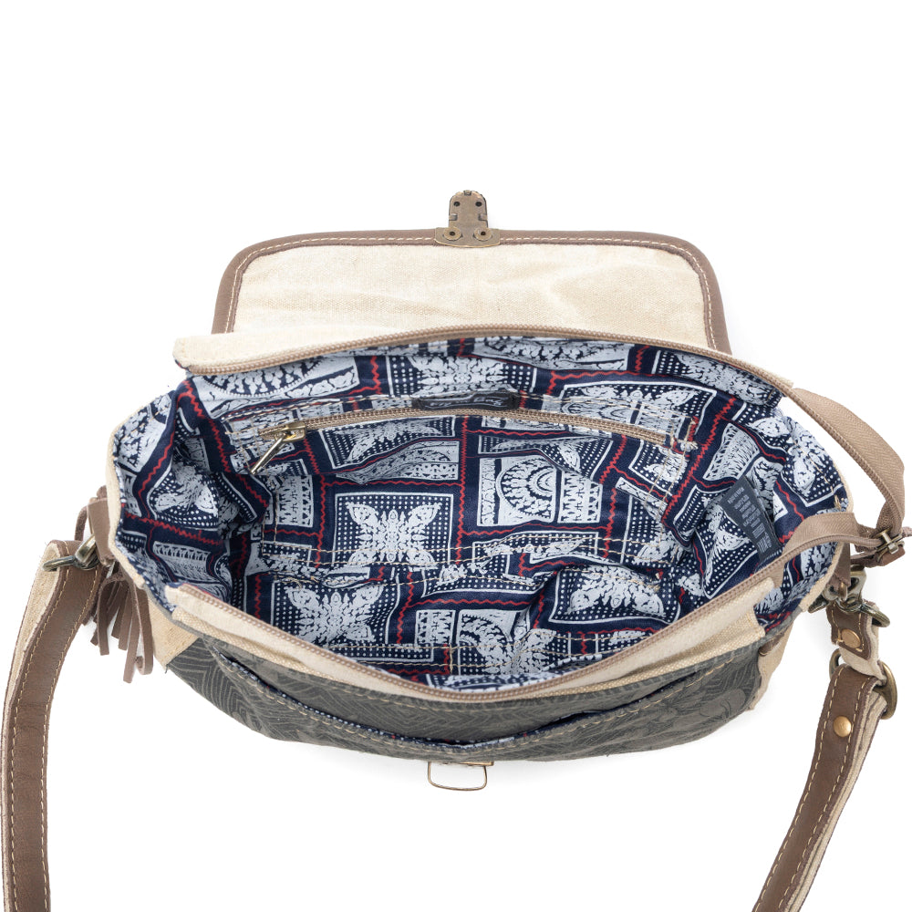 Meadowhide Western Shoulder Bag for Women in Brown with hairon flap
