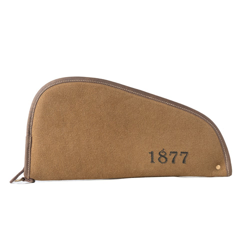 Saddle Range Cotton Leather Gun Case in Antique Olive