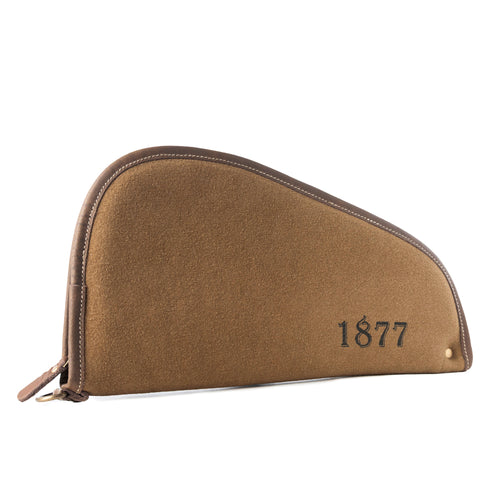 Saddle Range Cotton Leather Gun Case in Antique Olive