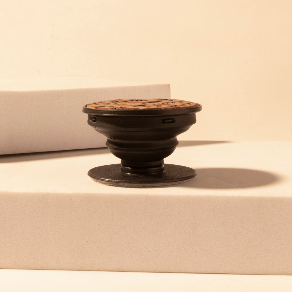 Magnolia Trail Phone Socket for Women in brown with handtooled detail for everyday use