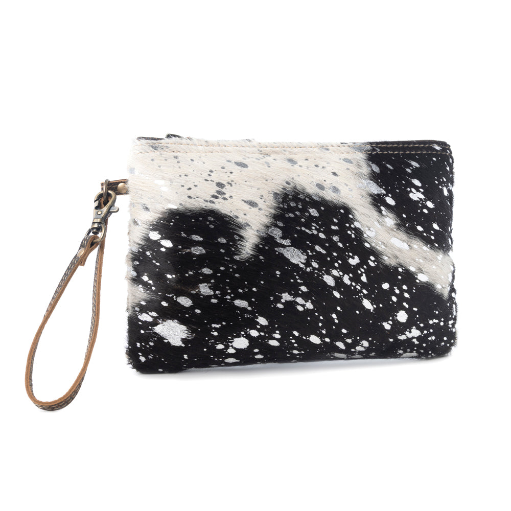 Stardust Pony Western Pouch for Women in black with foil hairon detail