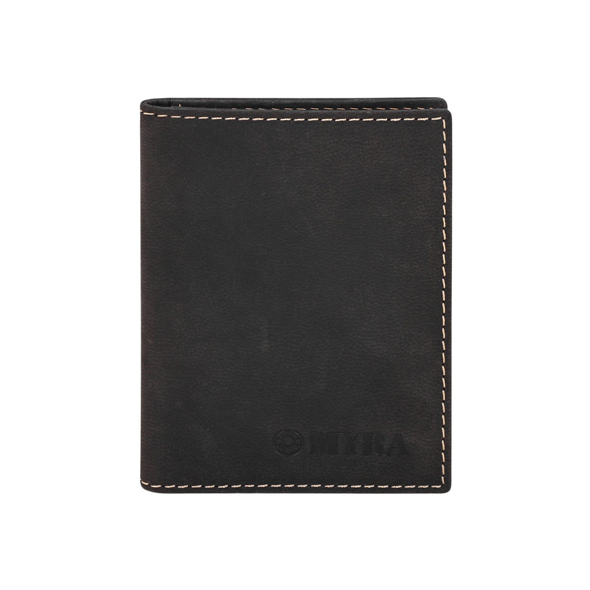 Waystop Credit Card Holder in black with contrast stitch