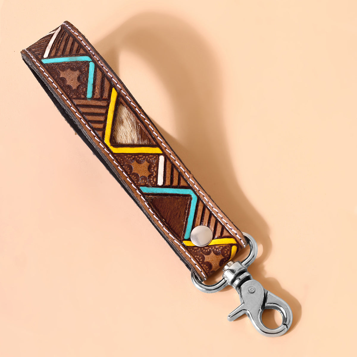 Soaring Bloom Handtooled Leather Keyfob Variant Combo