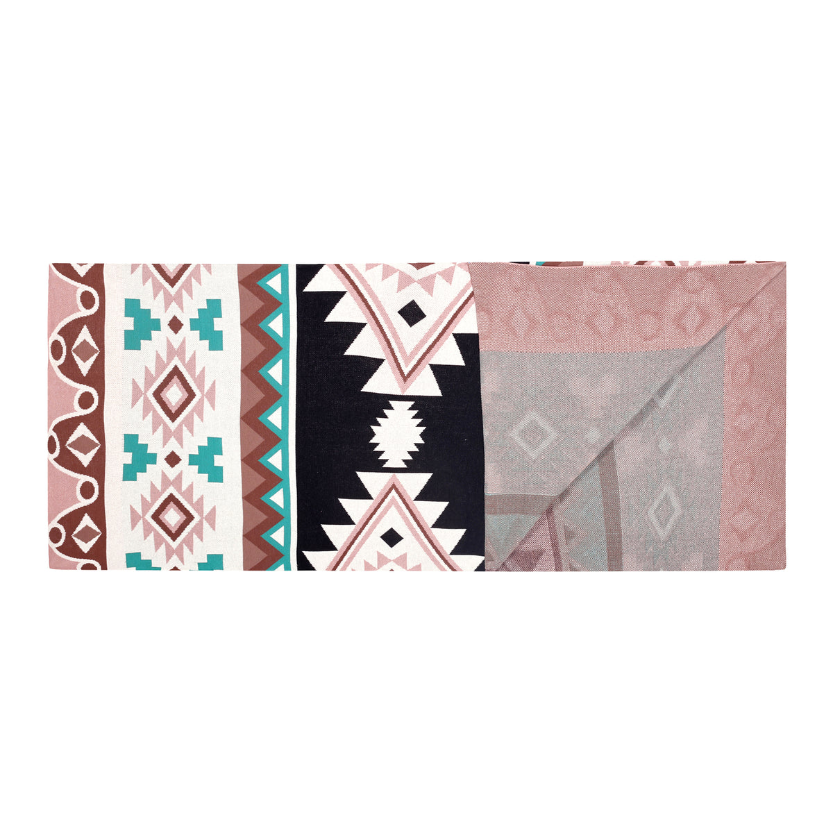 Retama Southwestern Cotton Knitted Throw in cream