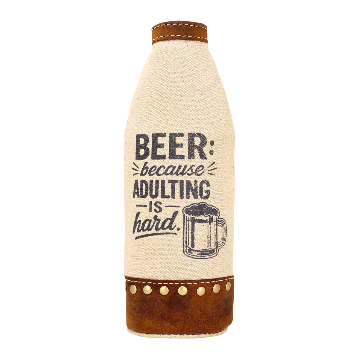 Feeling mostly Beer Pint Holder in cream