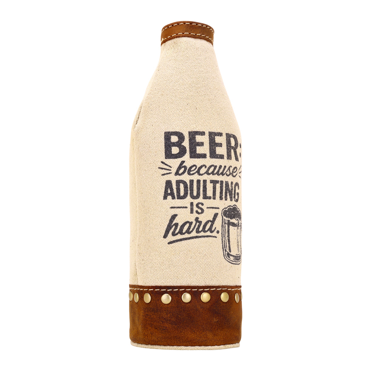 Feeling mostly Beer Pint Holder in cream