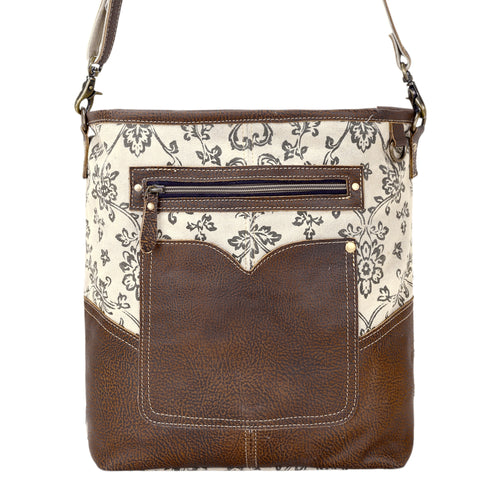 Ratany Shoulder Bag for Women in olive with leather pocket