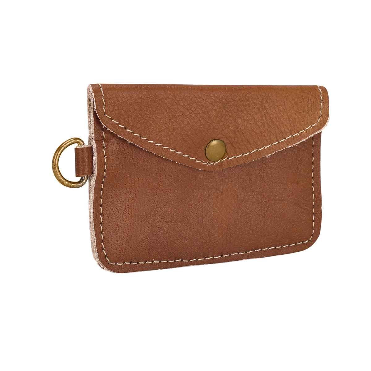 Juniper Moon Leather Coin Purse in Saddle Tan
