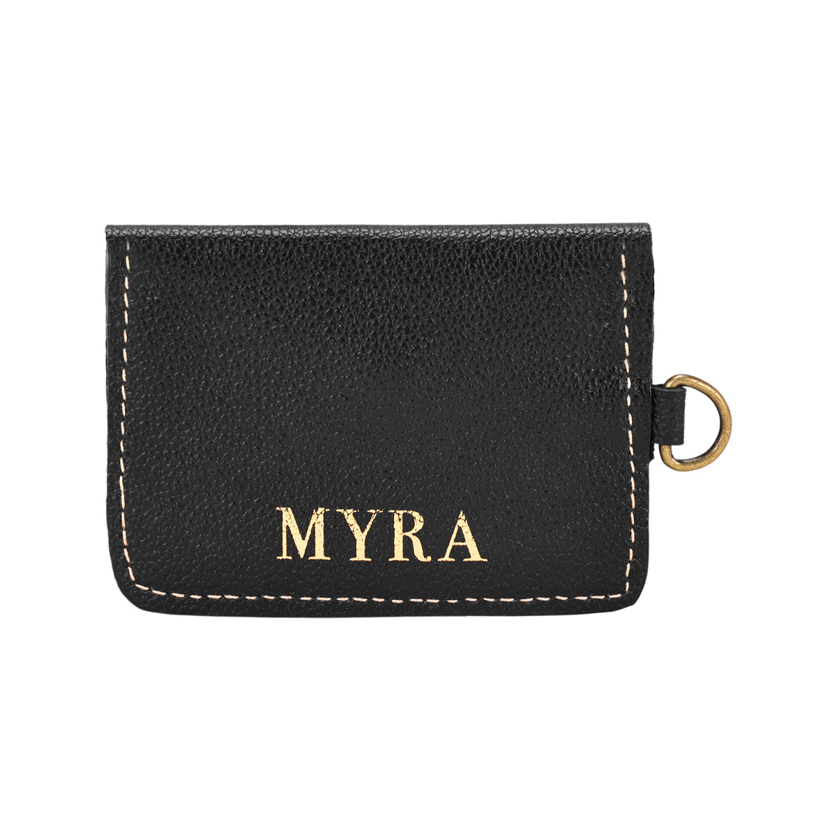 Juniper Moon Leather Coin Purse in Midnight Black