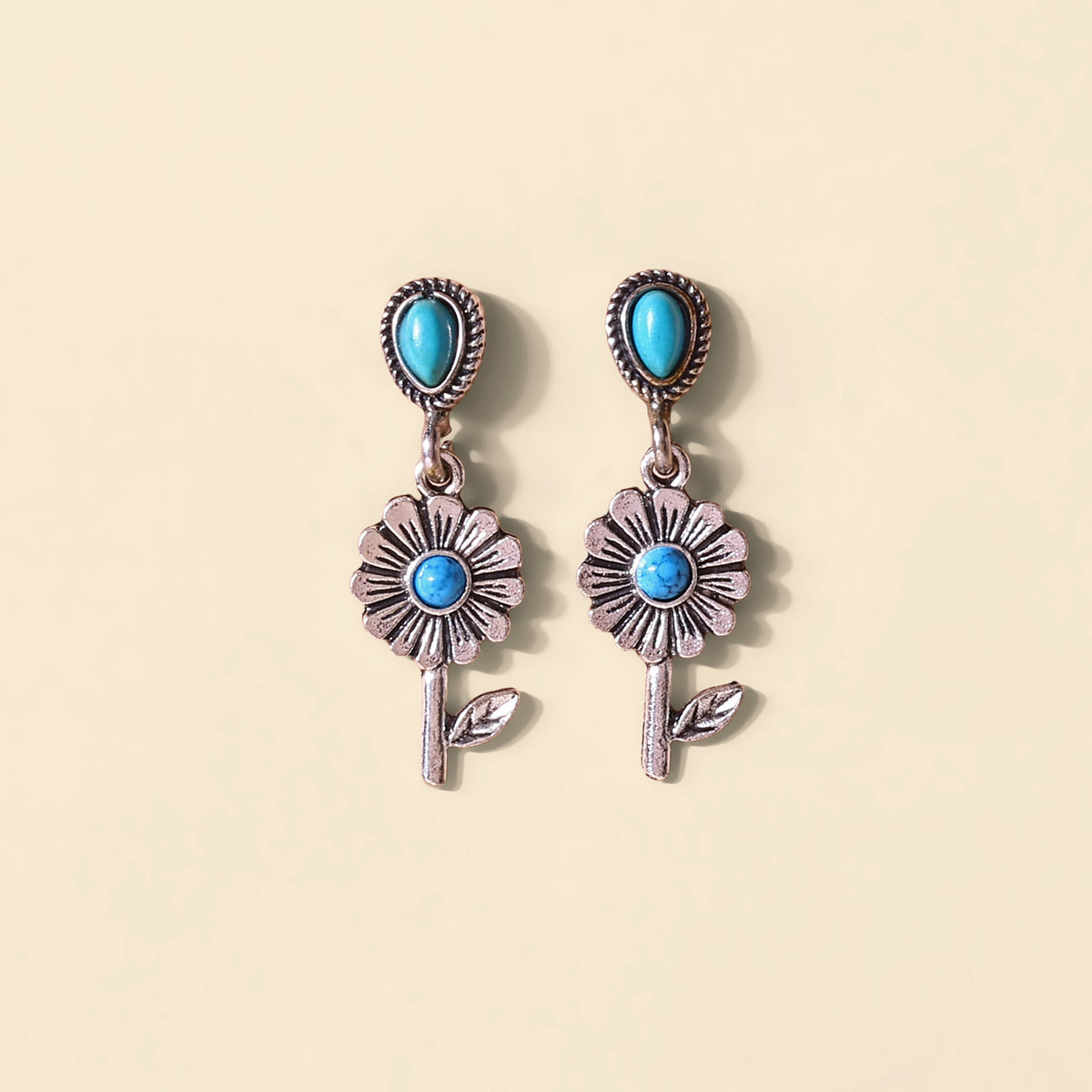Saddleflower Earrings in Turquoise Clay