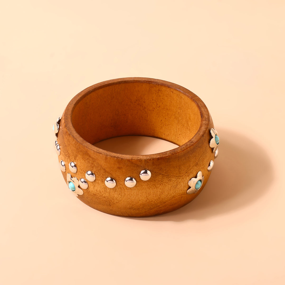 Rodeo Flower Cuff in Honey Brown